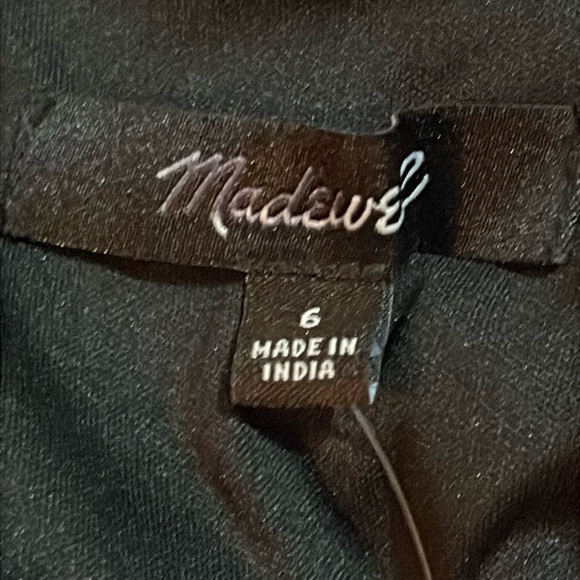 Madewell NWT Heavy Bubble Hem Midi Dress Size 6 in True Black - Picture 7 of 8